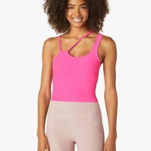 Spacedye Shapeshift Cropped Tank in Pink Hype Heather